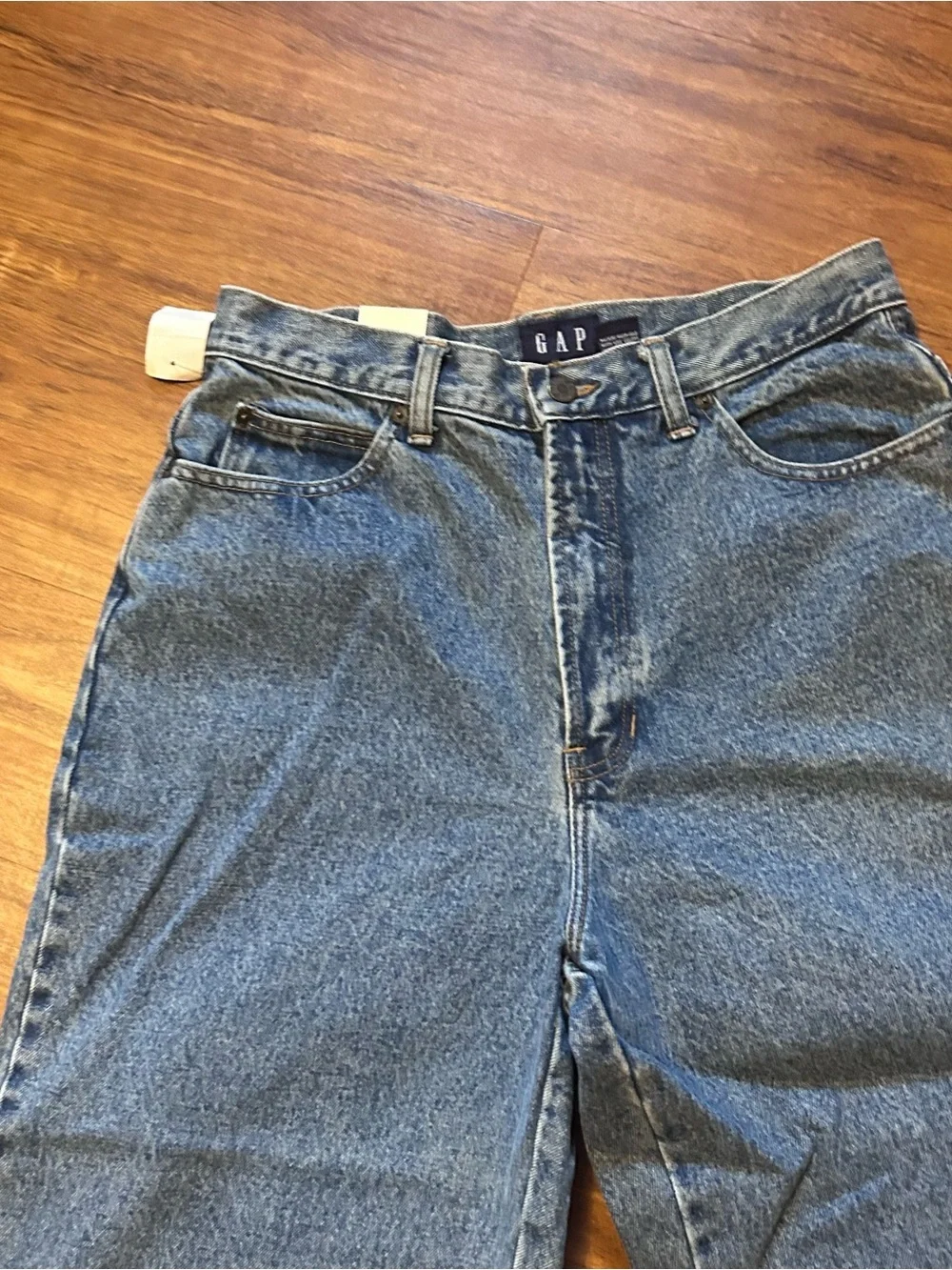 GAP High-Rise Vintage Reverse Fit stone washed 12 New NWT